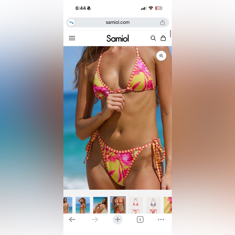Samiol Tropical Pink and Yellow Bikini Set